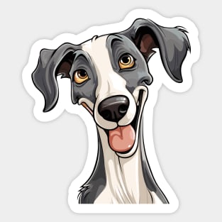 Cartoon Galgo Espanol Greyhound Spanish Sticker